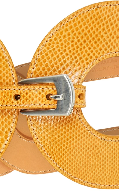 Shop Maison Vaincourt Exclusive The Cage Snake Skin Waist Belt In Gold