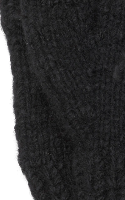 Shop The Elder Statesman Cashmere Mittens In Black