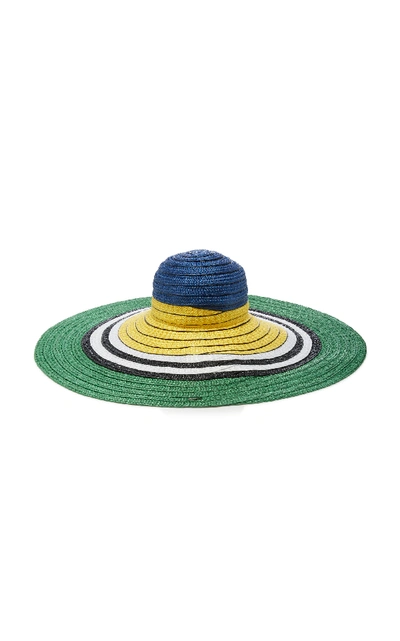 Shop Missoni Striped Straw Sunhat In Multi