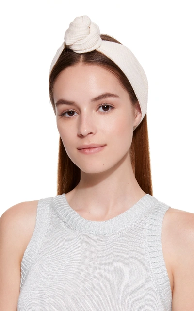 Shop Donni Thermal Poppy Headband In Neutral