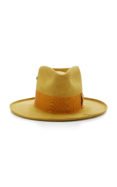Shop Nick Fouquet Oasis Beaver Felt Fedora Hat In Gold