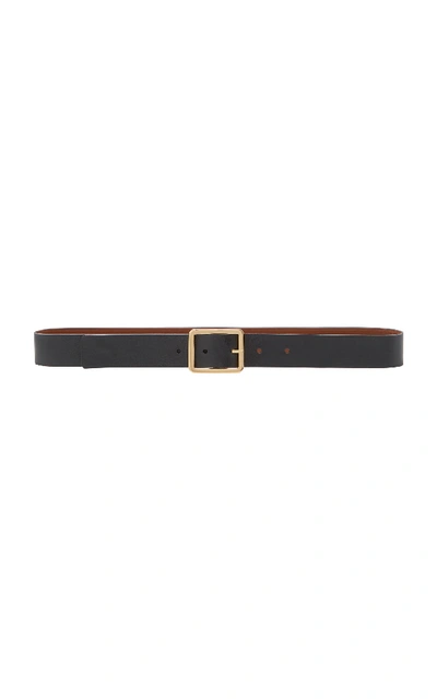 Shop Maison Boinet Exclusive Reversible Leather Belt In Black