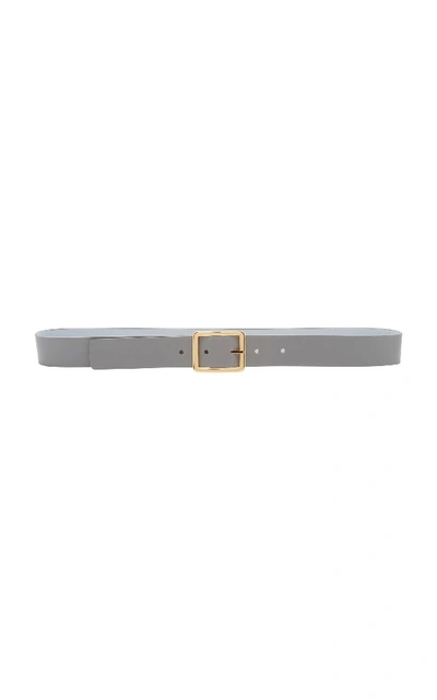 Shop Maison Boinet Exclusive Reversible Leather Belt  In Grey