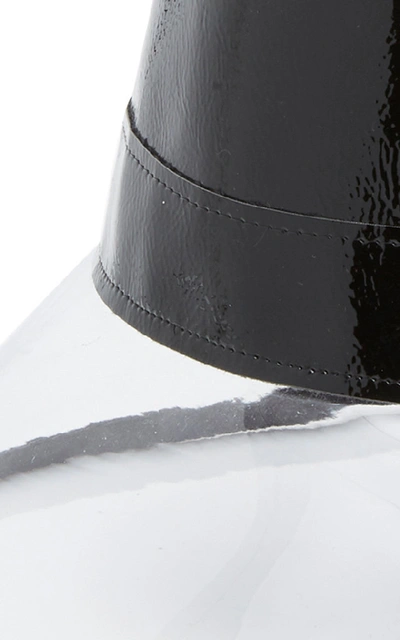 Shop Eric Javits Go-go Patent Leather And Pvc Bucket Hat In Black