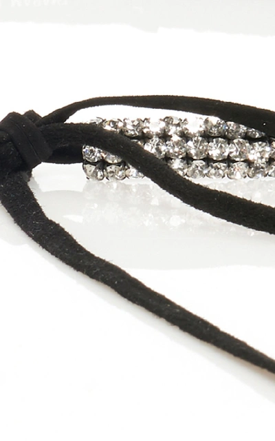 Shop Isabel Marant Ceinture Crystal-embellished Belt In Black
