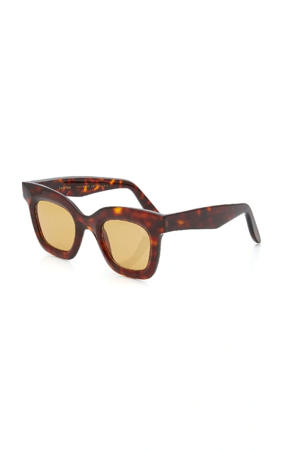 Shop Lapima Lisa Square-frame Tortoiseshell Acetate Sunglasses In Brown