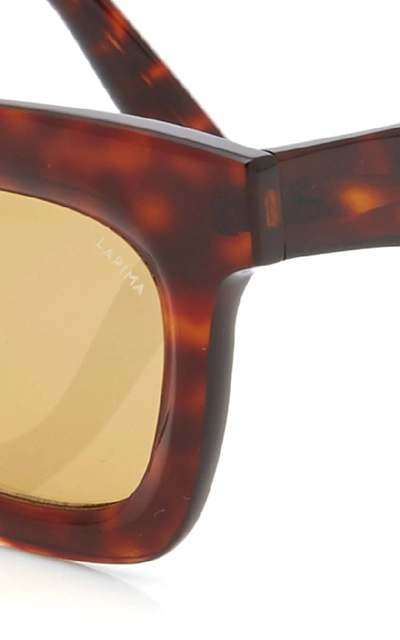 Shop Lapima Lisa Square-frame Tortoiseshell Acetate Sunglasses In Brown