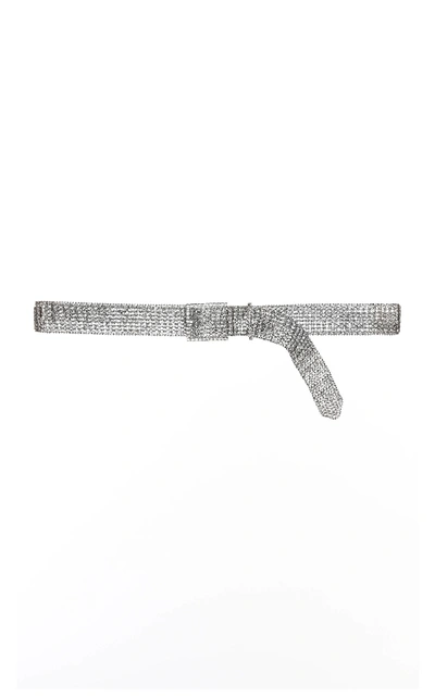 Shop Isabel Marant Joia Crystal-embellished Belt In Silver