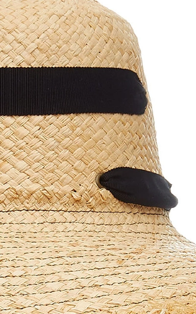 Shop Lola Hats Alpargatas Fringed Raffia Hat In Black