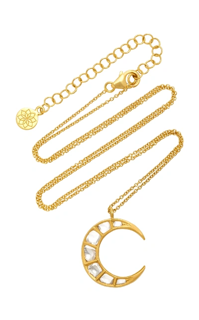 Shop Amrapali Kundan Vintage Diamond And 18k Gold Crescent Pendant Necklace