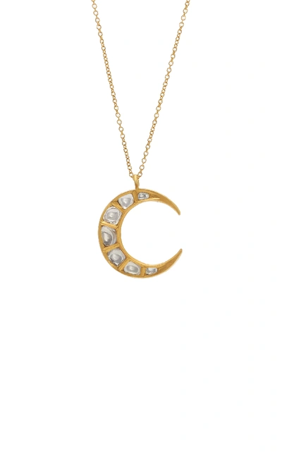 Shop Amrapali Kundan Vintage Diamond And 18k Gold Crescent Pendant Necklace