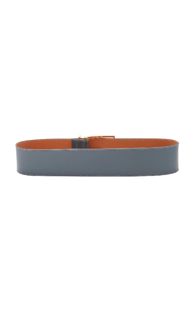 Shop Maison Boinet Exclusive Leather Waist Belt In Grey