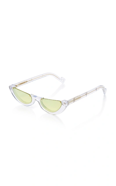 Shop Pawaka Empat Cat-eye Acetate Sunglasses In Yellow