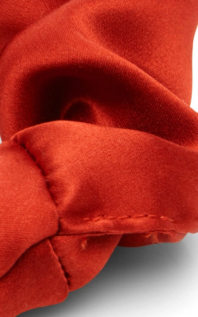 Shop Donni Chiquita Silk Scrunchie In Orange