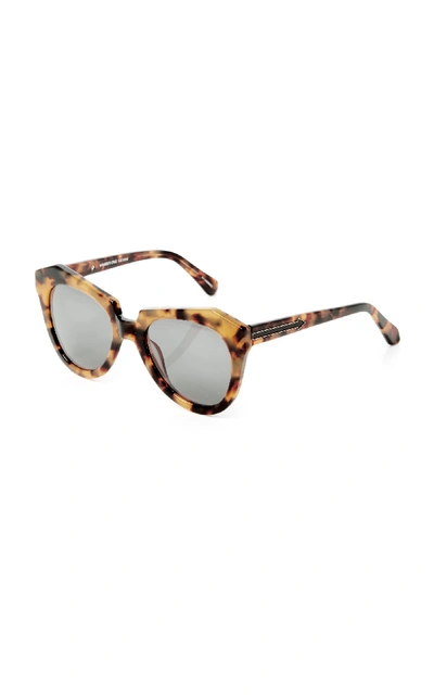 Shop Karen Walker Number One Round-frame Tortoiseshell Acetate Sunglasses In Brown