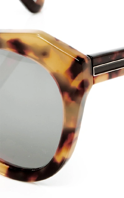 Shop Karen Walker Number One Round-frame Tortoiseshell Acetate Sunglasses In Brown