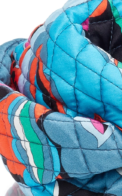 Shop Emilio Pucci Quilted Silk Turban In Multi