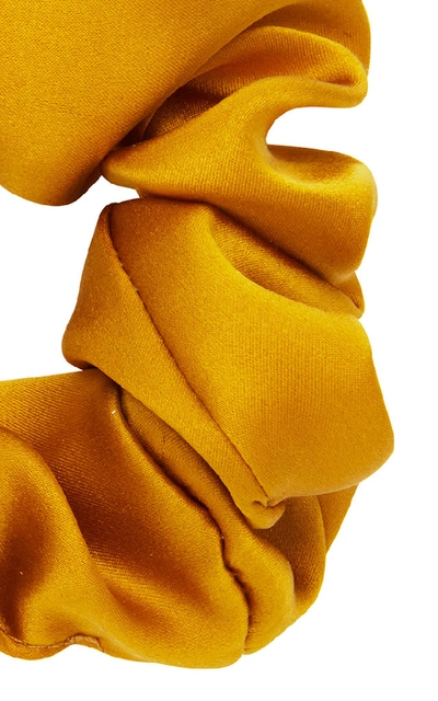 Shop Donni Chiquita Silk Scrunchie In Yellow