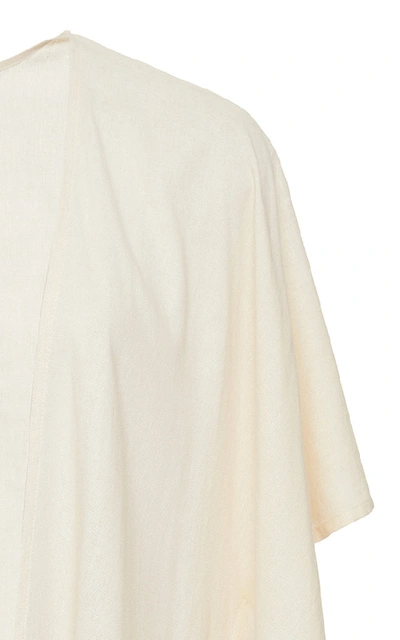 Shop Donni Exclusive Hart Two-tone Linen-blend Kimono In Multi