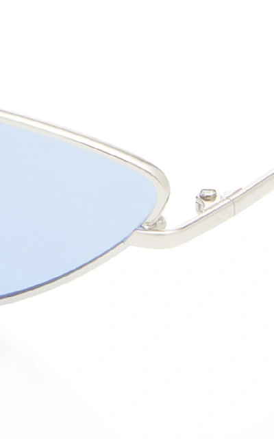 Shop Spektre Xxx Cat-eye Metal Sunglasses In Blue