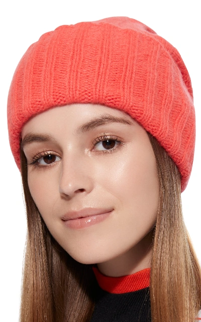 Shop The Elder Statesman Exclusive Short Bunny Echo Beanie In Red