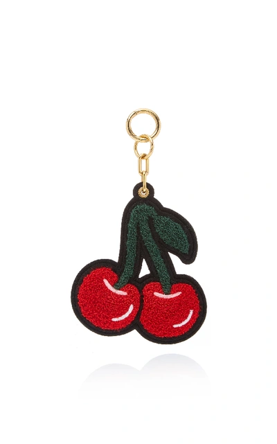 Shop Chaos Exclusive Exclusive Cherry Cotton-terry Keychain In Red