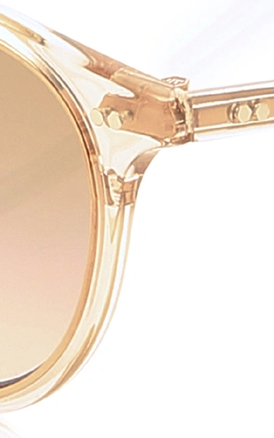 Shop Mr Leight Marmont Round Rose Gold And Acetate Sunglasses In Pink
