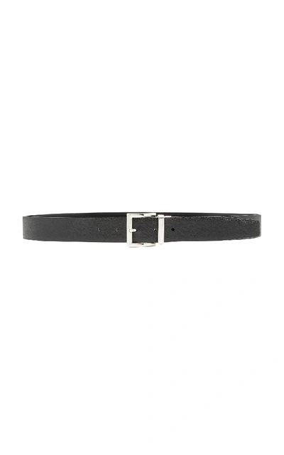 Shop Prada Reversible Saffiano Leather Belt In Black