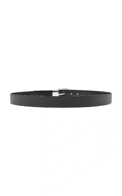 Shop Prada Reversible Saffiano Leather Belt In Black