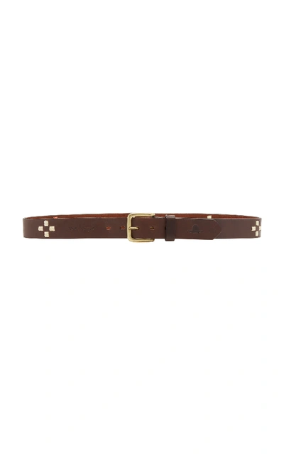Shop Nick Fouquet Tangerine Cross Argentinian Leather Belt In Brown