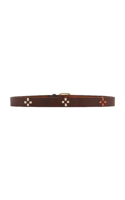 Shop Nick Fouquet Tangerine Cross Argentinian Leather Belt In Brown