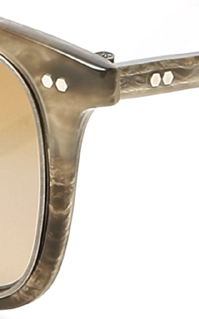 Shop Mr Leight Getty Square-frame Sunglasses In Grey