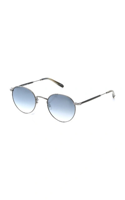 Shop Garrett Leight Exclusive Wilson M Round Sunglasses In Silver
