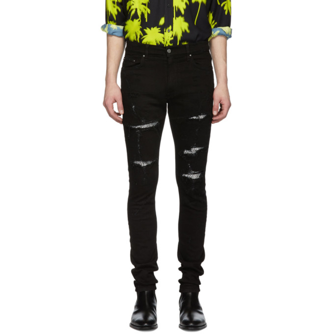 all black mike amiri jeans