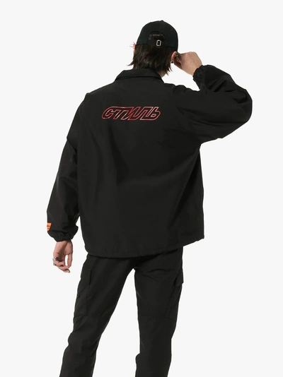 Heron Preston Стиль Embroidered Coach Jacket In Black | ModeSens
