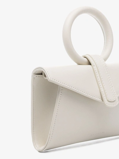 Shop Complet White Valery Micro Envelope Leather Belt Bag In Ecru