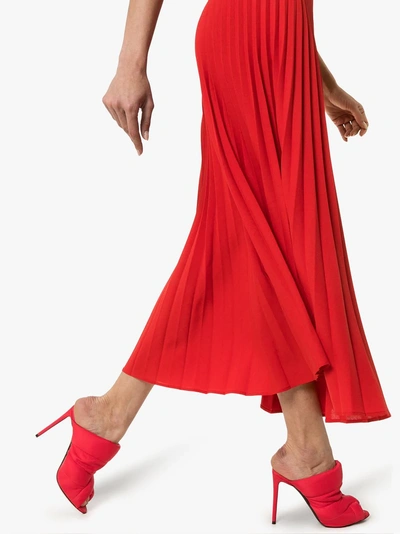 Shop Beaufille Lozano Pleated Skirt In Red