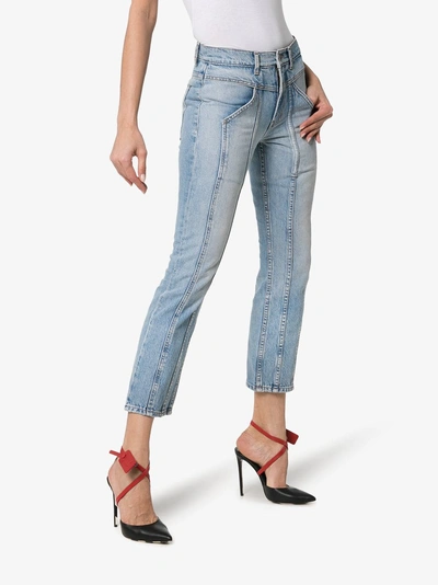 Shop Adaptation Rider Cropped Skinny Jeans In Blue