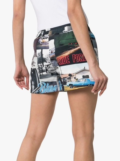 Shop Adaptation Photo Print Track Shorts In Multicoloured