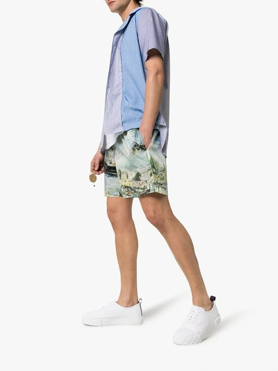 Shop Off-white Printed Shorts In Multicoloured