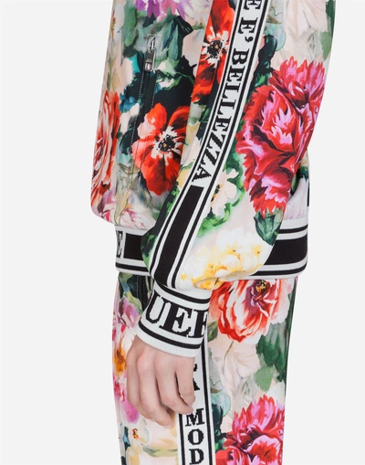 Shop Dolce & Gabbana Sweatshirt In Printed Viscose In Floral Print