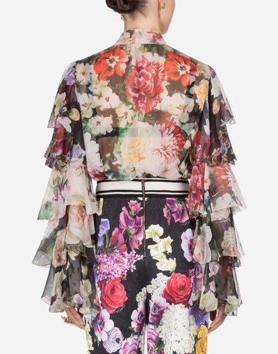 Shop Dolce & Gabbana Printed Silk Shirt In Floral Print