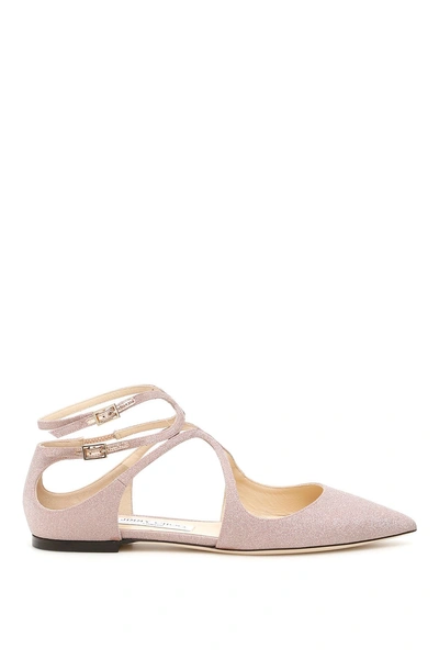 Shop Jimmy Choo Lancer Flat Ballerinas In Ballet Pink (pink)