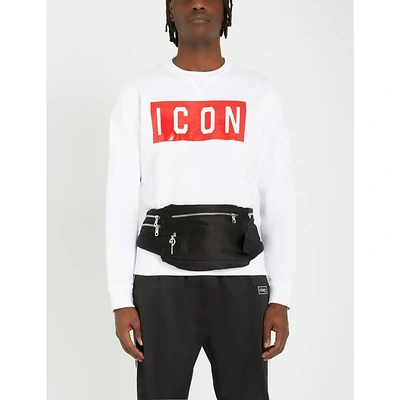 Shop Dsquared2 Icon Cotton-jersey Sweatshirt In White
