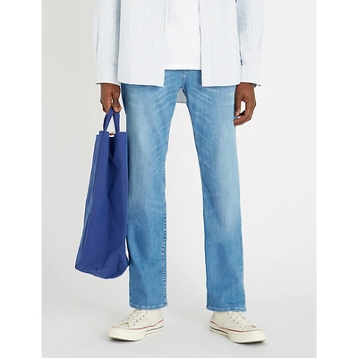 Shop 7 For All Mankind Standard Weightless Regular-fit Straight Jeans In Kuta Light Blue