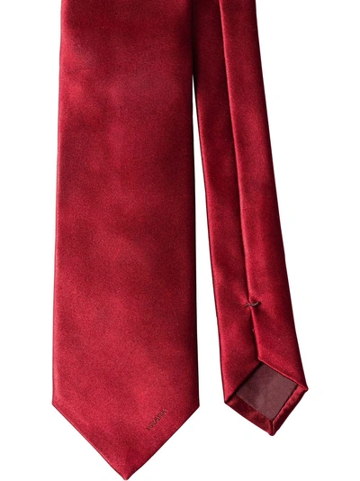 Shop Prada Satin Tie - Red