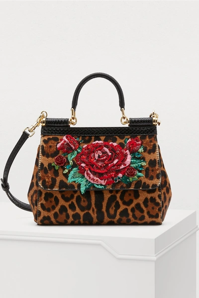 Shop Dolce & Gabbana Sicily Shoulder Bag In Leo