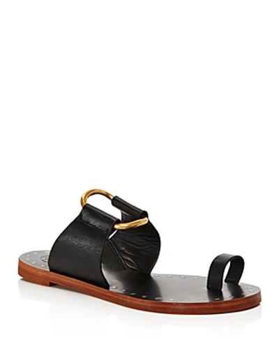 Shop Tory Burch Women's Ravello Studded Leather Slide Sandals In Perfect Black