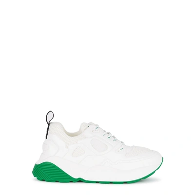 Shop Stella Mccartney Eclypse Mesh And Faux Leather Trainers In White