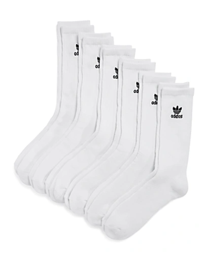 Shop Adidas Originals Logo Socks - Pack Of 6 In White